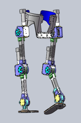 6款下肢助力机器人3d图纸 可穿戴电机直驱下肢外骨骼3d康复机器人